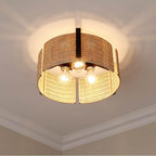 Golden Lighting 7860-FM BLK-NW Matte Black Wry Lighting Grove 3-light Flush Mount In Matte Black Image 5