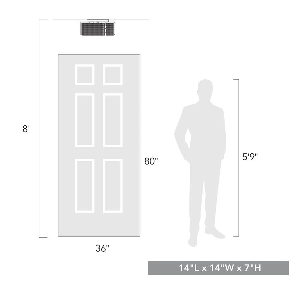 Golden Lighting 7860-FM BLK-NW Matte Black Wry Lighting Grove 3-light Flush Mount In Matte Black Image 2