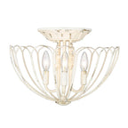 Golden Lighting Marguerite Wry Lighting Marguerite 4-light Semi-flush Mount In Vintage Parisian White