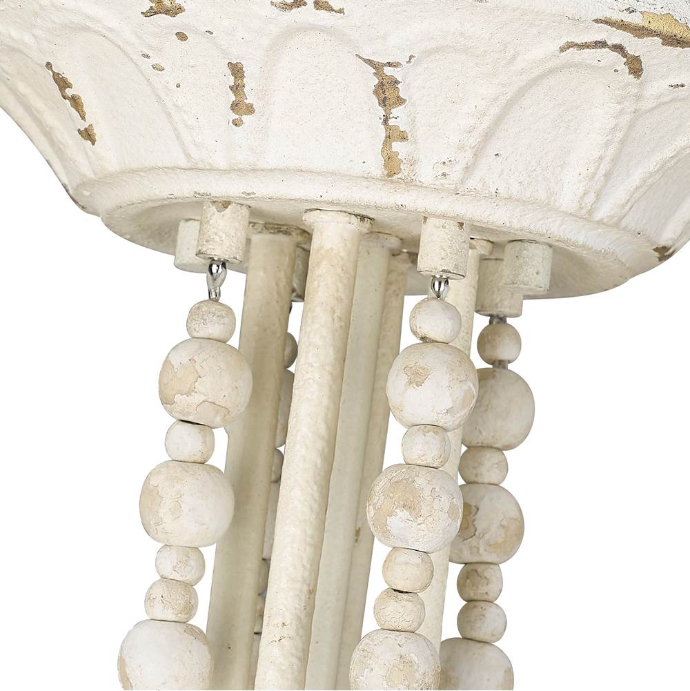 Golden Lighting 7862-SF VPW Vintage Parisian White Wry Lighting Marguerite 4-light Semi-flush Mount In Vintage Parisian White Image 6