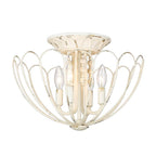 Golden Lighting 7862-SF VPW Vintage Parisian White Wry Lighting Marguerite 4-light Semi-flush Mount In Vintage Parisian White Image 1