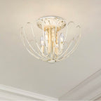 Golden Lighting 7862-SF VPW Vintage Parisian White Wry Lighting Marguerite 4-light Semi-flush Mount In Vintage Parisian White Image 3