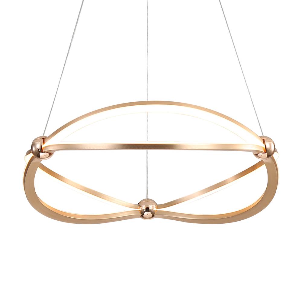 Golden Lighting 7916-19 AGL Anodized Gold Wry Lighting Spirale Integrated Led 19in Chandelier In Anodized Gold Image 1