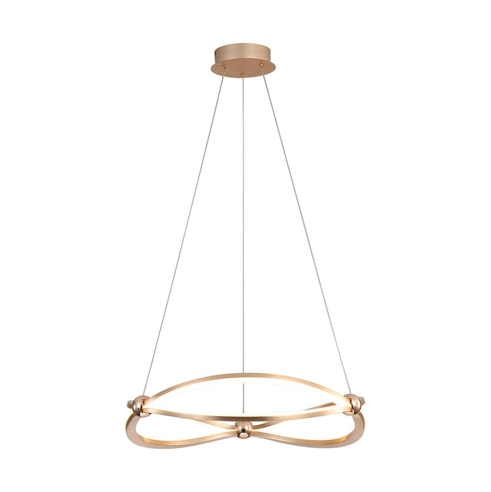 Golden Lighting 7916-19 AGL Anodized Gold Wry Lighting Spirale Integrated Led 19in Chandelier In Anodized Gold Image 4