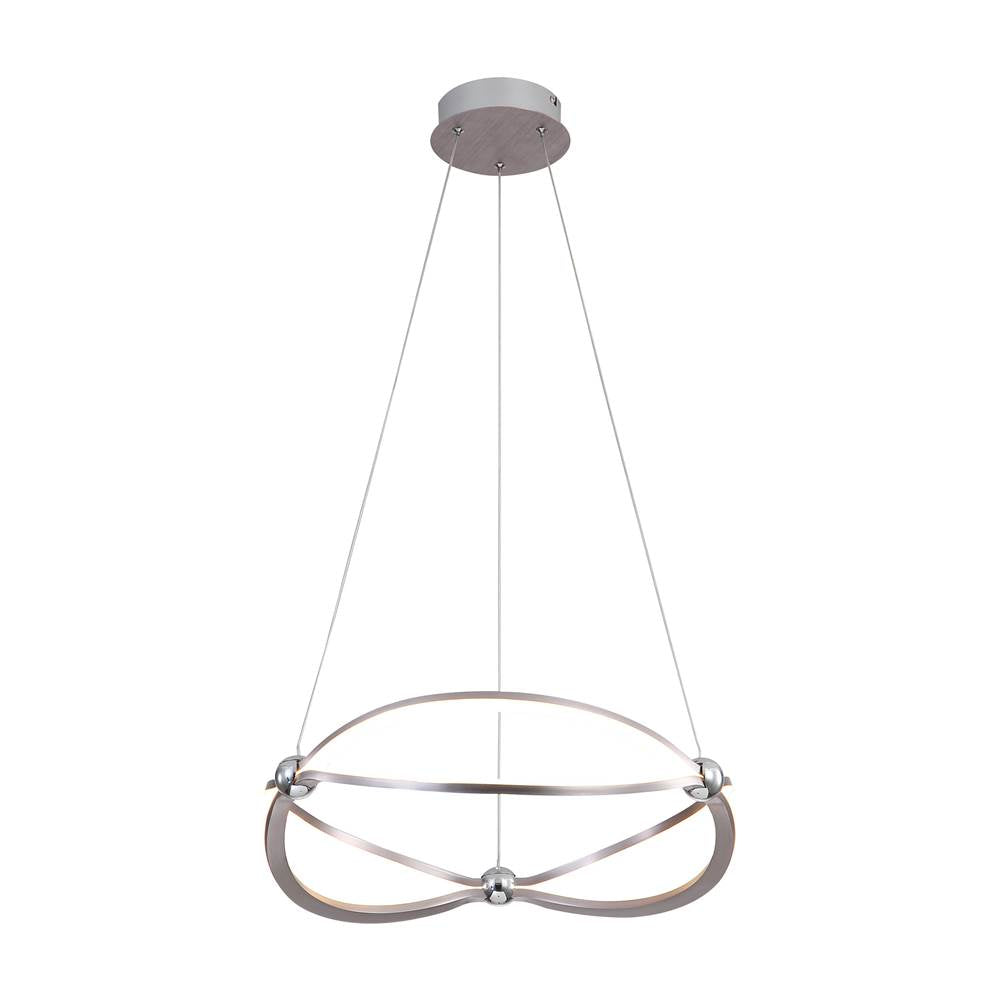 Golden Lighting Spirale Wry Lighting Spirale Integrated Led 19in Chandelier In Anodized Gold