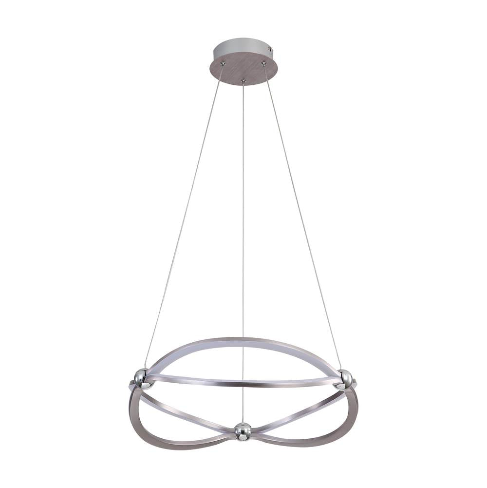 Golden Lighting 7916-19 SNC Satin Nickel Wry Lighting Spirale Integrated Led 19in Chandelier In Satin Nickel Image 4