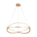 Golden Lighting Spirale Wry Lighting Spirale Integrated Led 24in Chandelier In Anodized Gold