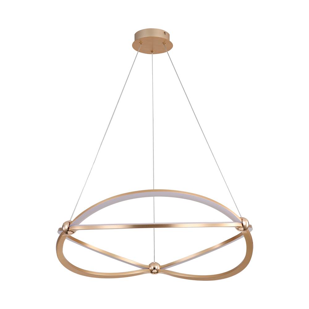 Golden Lighting 7916-24 AGL Anodized Gold Wry Lighting Spirale Integrated Led 24in Chandelier In Anodized Gold Image 4