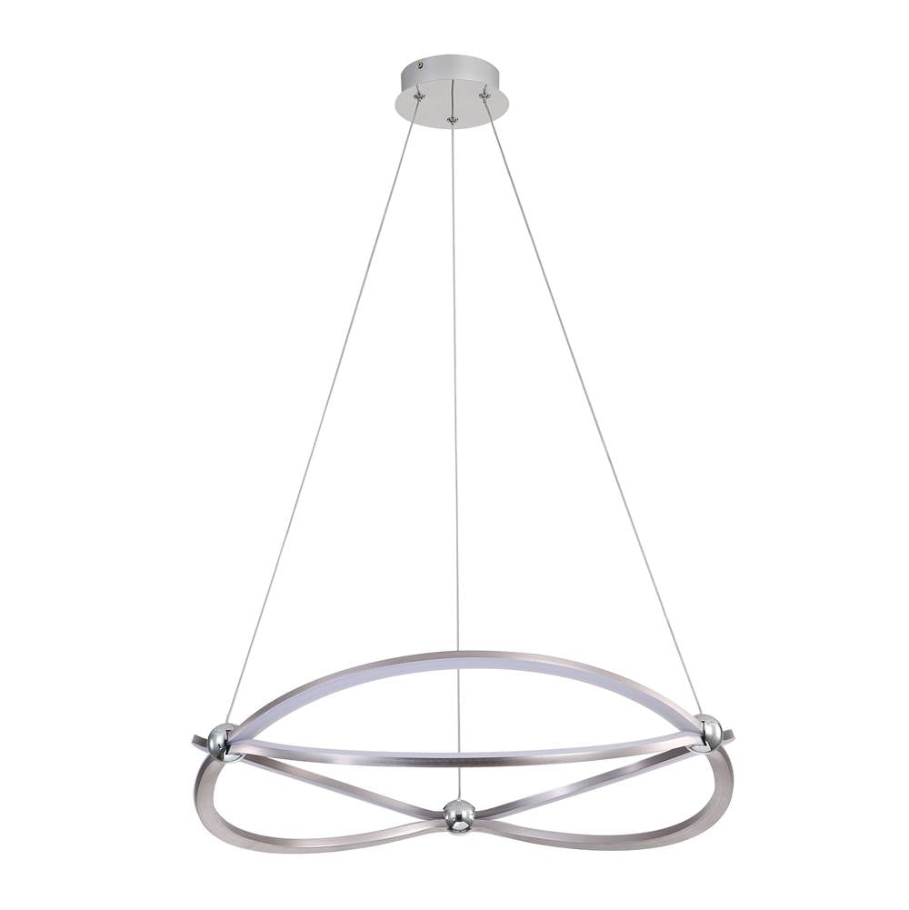 Golden Lighting Spirale Wry Lighting Spirale Integrated Led 24in Chandelier In Anodized Gold