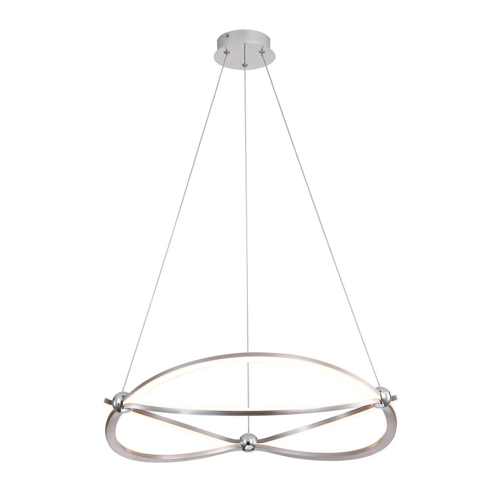 Golden Lighting 7916-24 SNC Satin Nickel Wry Lighting Spirale Integrated Led 24in Chandelier In Satin Nickel Image 4