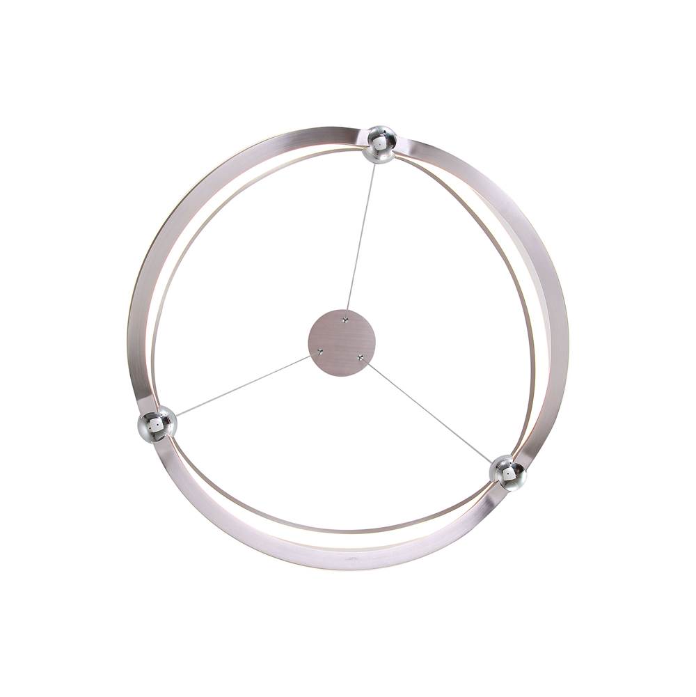 Golden Lighting 7916-24 SNC Satin Nickel Wry Lighting Spirale Integrated Led 24in Chandelier In Satin Nickel Image 5
