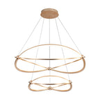 Golden Lighting Spirale Wry Lighting Spirale Integrated Led 32in Chandelier In Anodized Gold