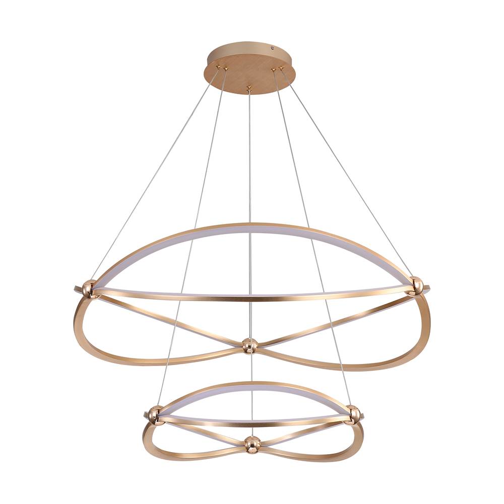 Golden Lighting 7916-32-19 AGL Anodized Gold Wry Lighting Spirale Integrated Led 32in Chandelier In Anodized Gold Image 4