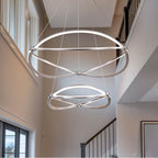 Golden Lighting 7916-32-19 SNC Satin Nickel Wry Lighting Spirale Integrated Led 32in Chandelier In Satin Nickel Image 3