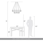 Golden Lighting 7916-32-19 SNC Satin Nickel Wry Lighting Spirale Integrated Led 32in Chandelier In Satin Nickel Image 2