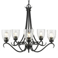 Golden Lighting 8001-5 BLK-SD Matte Black Golden Lighting Parrish 5-light Chandelier In Matte Black Image 1