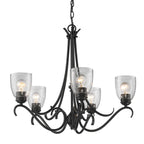 Golden Lighting Parrish Golden Lighting Parrish 5-light Chandelier In Matte Black