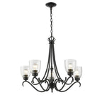 Golden Lighting 8001-5 BLK-SD Matte Black Golden Lighting Parrish 5-light Chandelier In Matte Black Image 2