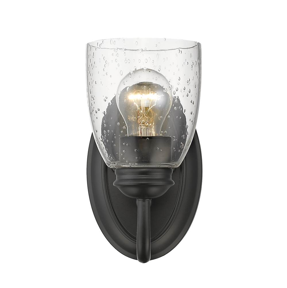 Golden Lighting 8001-BA1 BLK-SD Matte Black Golden Lighting Parrish 1-light Vanity In Matte Black Image 1