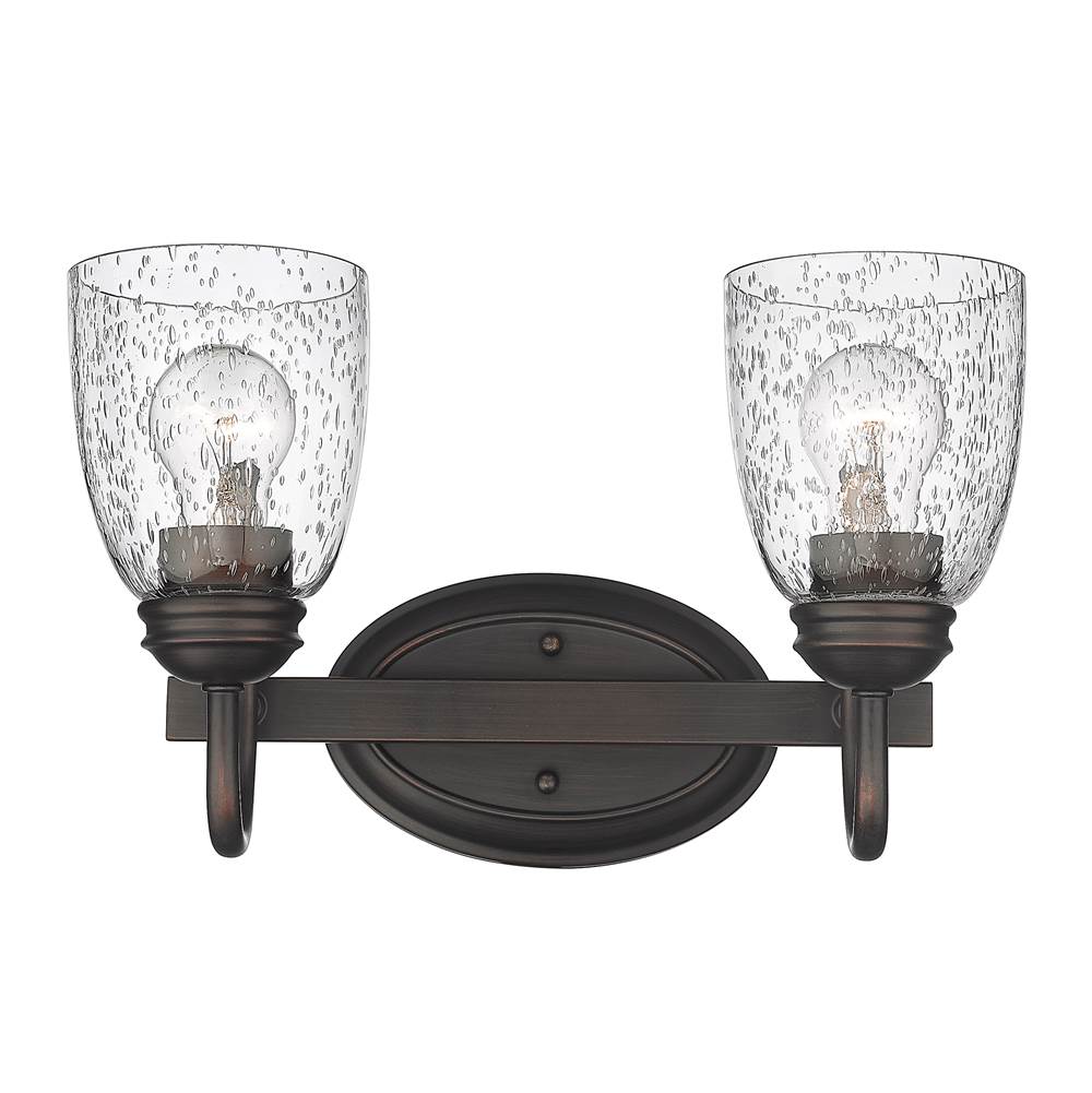 Golden Lighting Parrish Golden Lighting Parrish 2-light Vanity In Matte Black