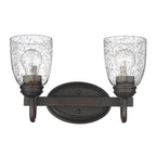 Golden Lighting Parrish Golden Lighting Parrish 2-light Vanity In Matte Black