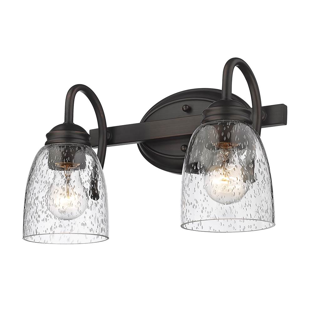 Golden Lighting 8001-BA2 RBZ-SD Rubbed Bronze Golden Lighting Parrish 2-light Vanity In Rubbed Bronze Image 5