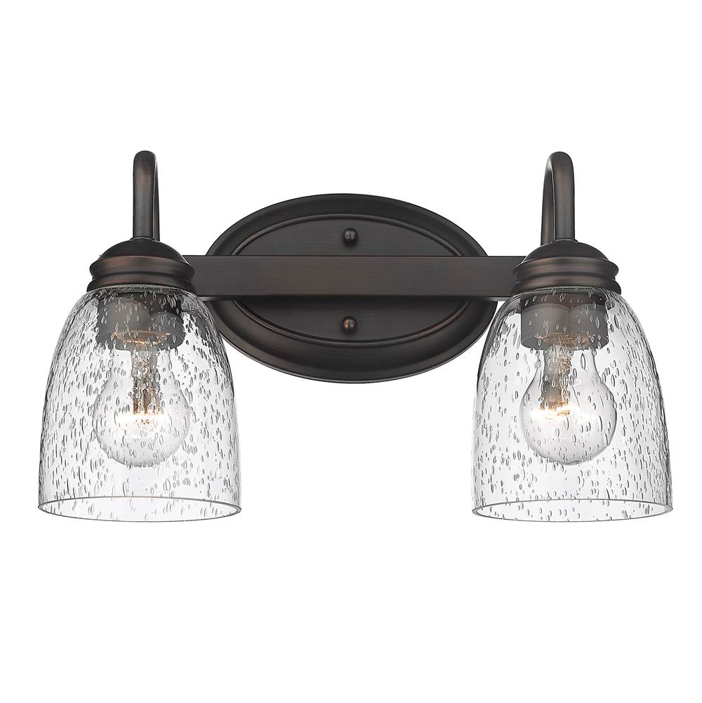 Golden Lighting 8001-BA2 RBZ-SD Rubbed Bronze Golden Lighting Parrish 2-light Vanity In Rubbed Bronze Image 4