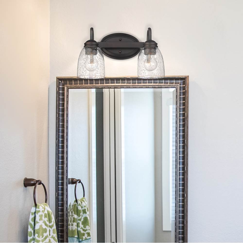 Golden Lighting 8001-BA2 RBZ-SD Rubbed Bronze Golden Lighting Parrish 2-light Vanity In Rubbed Bronze Image 2