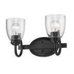 Golden Lighting 8001-BA2 BLK-SD Matte Black Golden Lighting Parrish 2-light Vanity In Matte Black Image 2