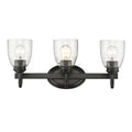 Golden Lighting 8001-BA3 BLK-SD Matte Black Golden Lighting Parrish 3-light Vanity In Matte Black Image 1