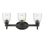 Golden Lighting 8001-BA3 BLK-SD Matte Black Golden Lighting Parrish 3-light Vanity In Matte Black Image 1