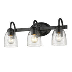 Golden Lighting Parrish Golden Lighting Parrish 3-light Vanity In Matte Black