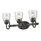 Golden Lighting 8001-BA3 BLK-SD Matte Black Golden Lighting Parrish 3-light Vanity In Matte Black Image 2
