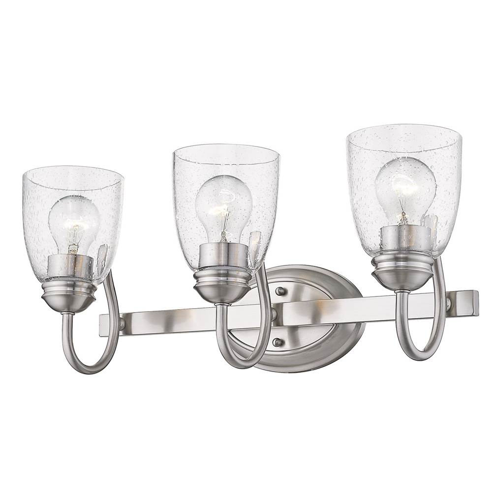 Golden Lighting Parrish Golden Lighting Parrish 3-light Vanity In Matte Black