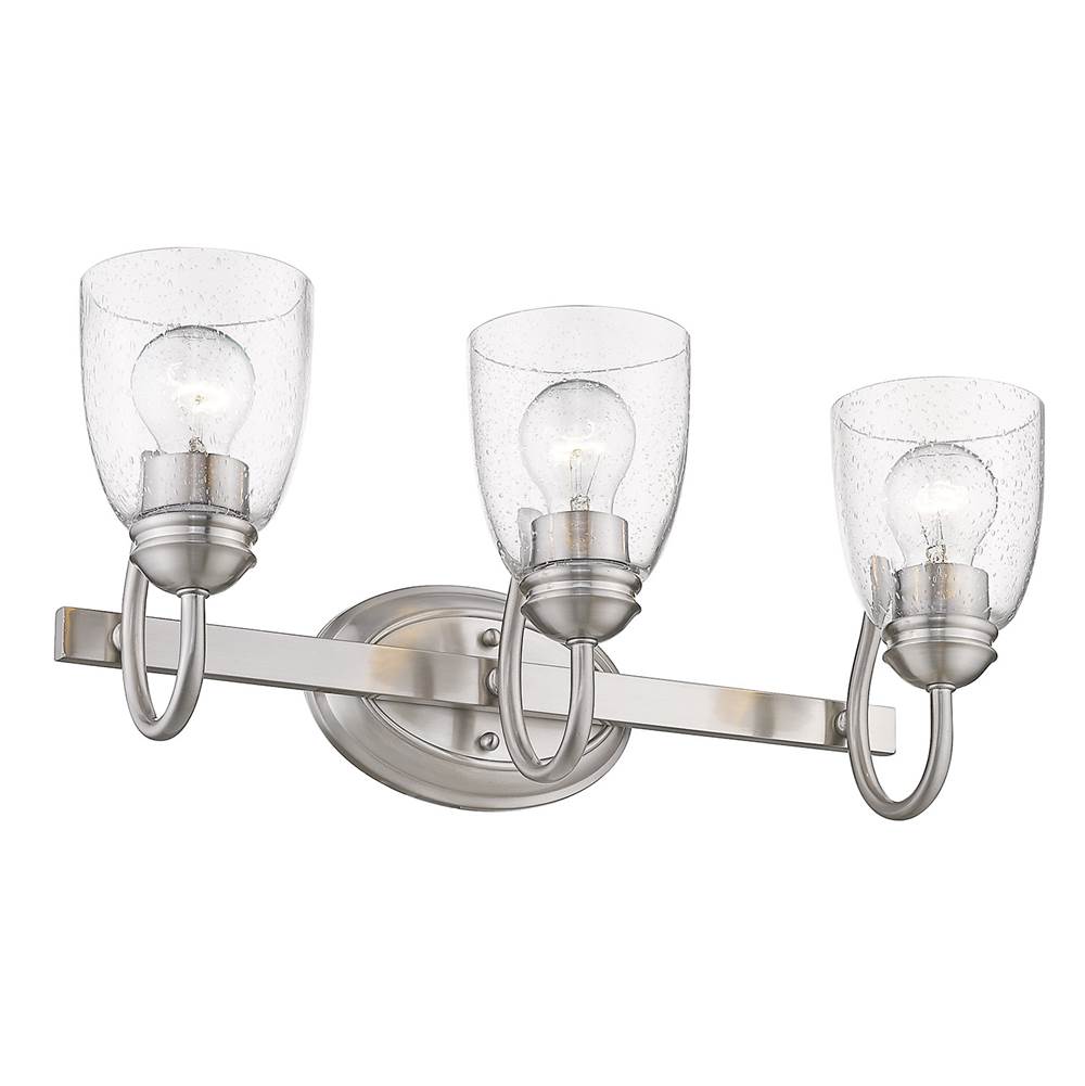 Golden Lighting 8001-BA3 PW-SD Pewter Golden Lighting Parrish 3-light Vanity In Pewter Image 2