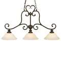 Golden Lighting Heartwood Wry Lighting Heartwood 3-light Pendant In Burnt Sienna