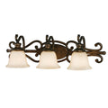 Golden Lighting Heartwood Wry Lighting Heartwood 3-light Vanity In Burnt Sienna