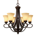 Golden Lighting 8106-6 CDB Cordoban Bronze Wry Lighting Torbellino 6-light Chandelier In Cordoban Bronze Image 1