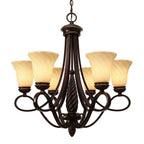 Golden Lighting 8106-6 CDB Cordoban Bronze Wry Lighting Torbellino 6-light Chandelier In Cordoban Bronze Image 1