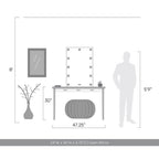Golden Lighting 8195-24M WHT-C Matte White Yep By Golden Lighting Starlight Integrated Led 24in Mirror With Crystal Diffusers Image 2