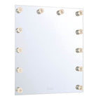 Golden Lighting 8195-30M WHT-B Matte White Yep By Golden Lighting Starlight Integrated Led 30in Mirror With Rose Diffusers Image 1