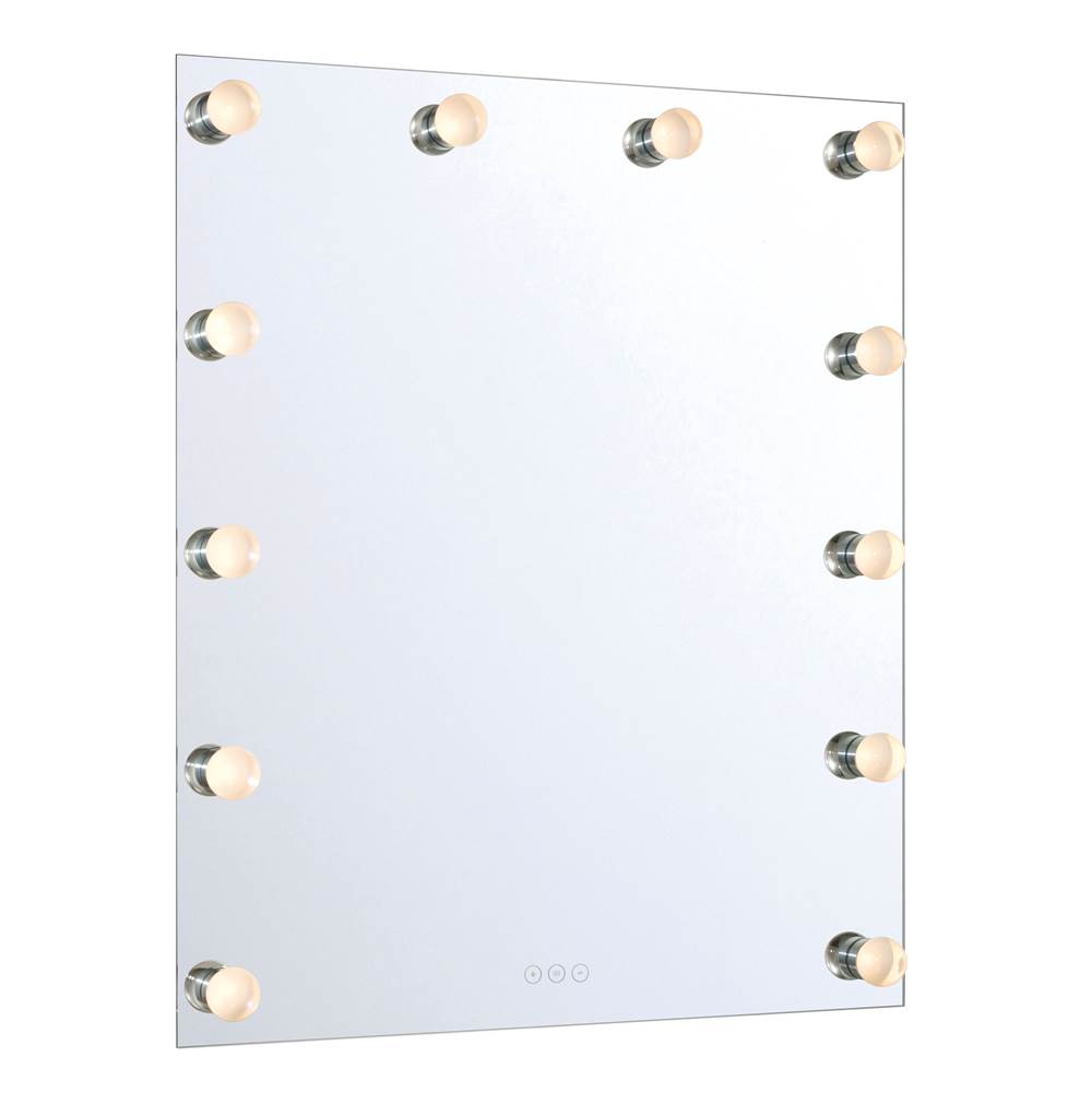Golden Lighting 8195-30M WHT-A Matte White Yep By Golden Lighting Starlight Integrated Led 30in Mirror With Globe Diffusers Image 1