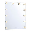 Golden Lighting 8195-30M WHT-A Matte White Yep By Golden Lighting Starlight Integrated Led 30in Mirror With Globe Diffusers Image 1