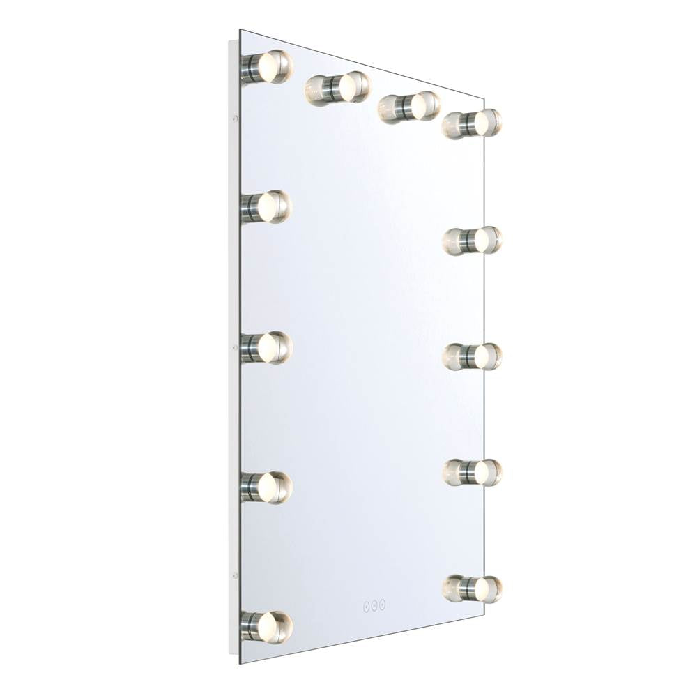 Golden Lighting 8195-30M WHT-A Matte White Yep By Golden Lighting Starlight Integrated Led 30in Mirror With Globe Diffusers Image 4