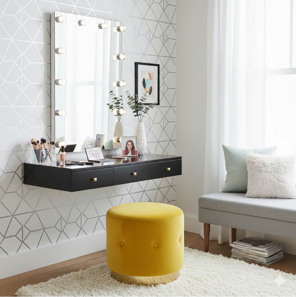 Golden Lighting 8195-30M WHT-A Matte White Yep By Golden Lighting Starlight Integrated Led 30in Mirror With Globe Diffusers Image 3