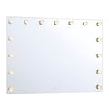 Golden Lighting 8195-48M WHT-C Matte White Yep By Golden Lighting Starlight Integrated Led 48in Mirror With Crystal Diffusers Image 1