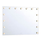Golden Lighting 8195-48M WHT-C Matte White Yep By Golden Lighting Starlight Integrated Led 48in Mirror With Crystal Diffusers Image 1