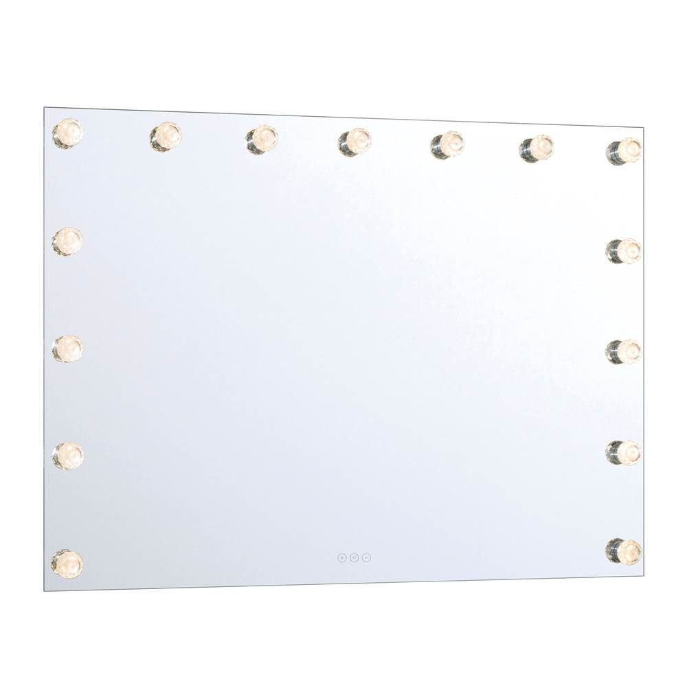 Golden Lighting 8195-48M WHT-C Matte White Yep By Golden Lighting Starlight Integrated Led 48in Mirror With Crystal Diffusers Image 1
