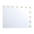 Golden Lighting 8195-48M WHT-B Matte White Yep By Golden Lighting Starlight Integrated Led 48in Mirror With Rose Diffusers Image 1