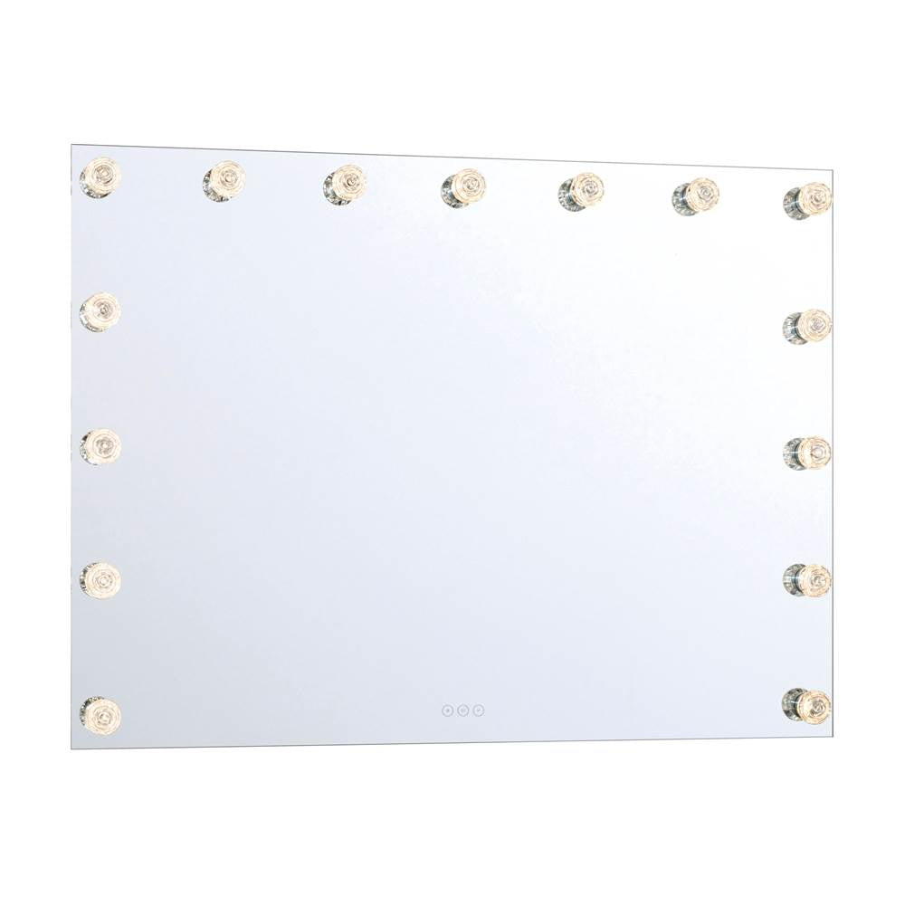 Golden Lighting 8195-48M WHT-B Matte White Yep By Golden Lighting Starlight Integrated Led 48in Mirror With Rose Diffusers Image 1
